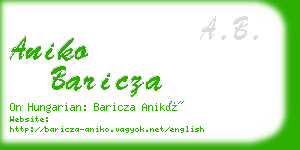 aniko baricza business card